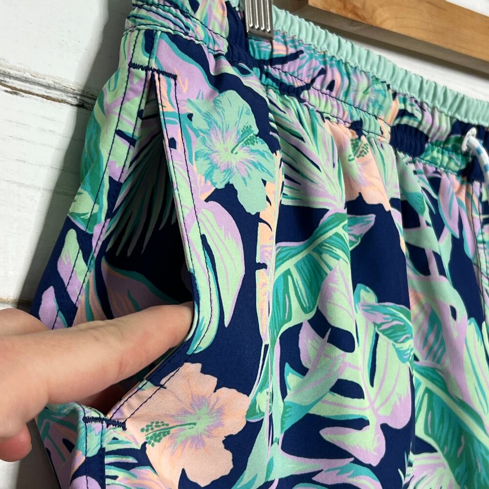 Chubbies Swim Trunks Tropical Floral Print Elastic Waist Drawstring Size XL - Picture 8 of 11